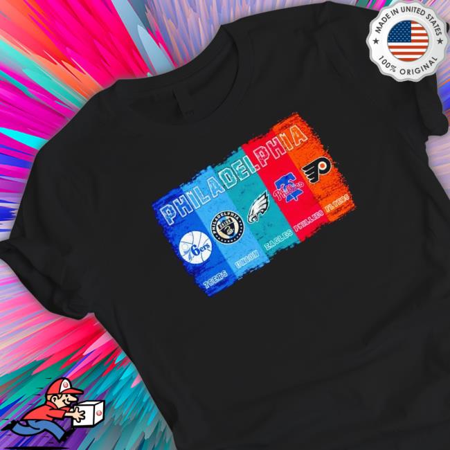 Philadelphia 76Ers Union Eagles Phillies Flyers Logo shirt, hoodie, tank top, sweater and long sleeve t-shirt Philadelphia 76Ers Union Eagles Phillies Flyers Logo shirt, hoodie, tank top, sweater and long sleeve t-shirt
