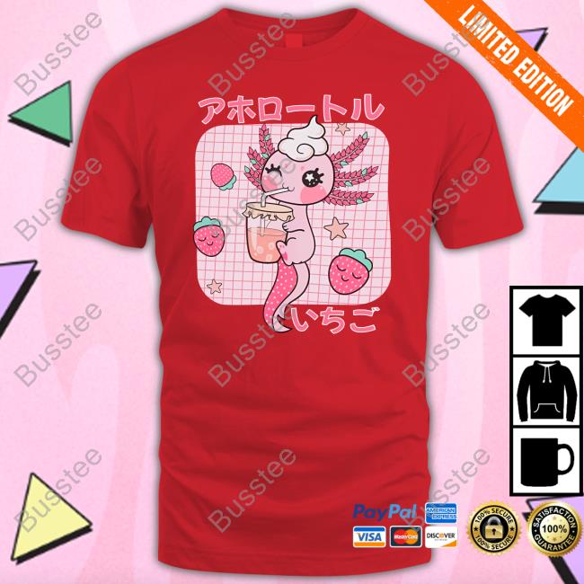 Michelle Otter Strawberry Axolotl Tee Shirt Michelle Otter Strawberry Axolotl Tee Shirt