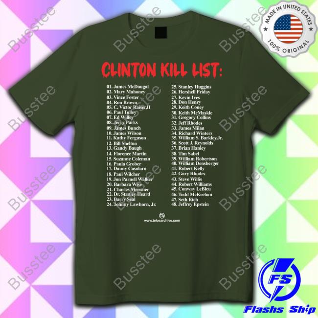 Telosarchive Clinton Kill List Tank Top Telosarchive Clinton Kill List Tank Top