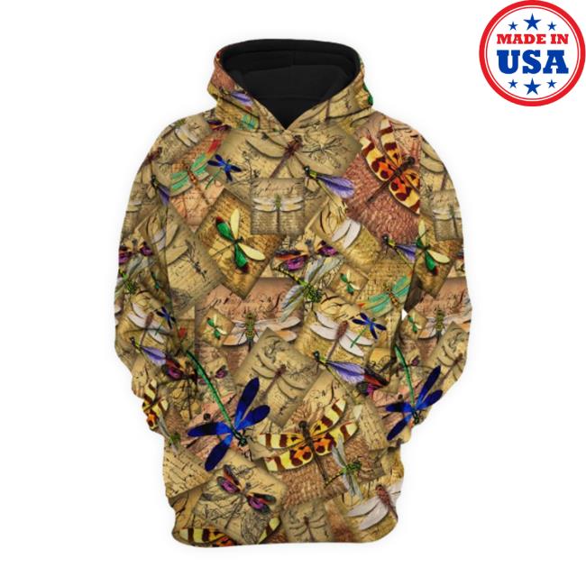 Dragonfly Lover Vintage 3D All Over Printed Apparel Tee Shirt