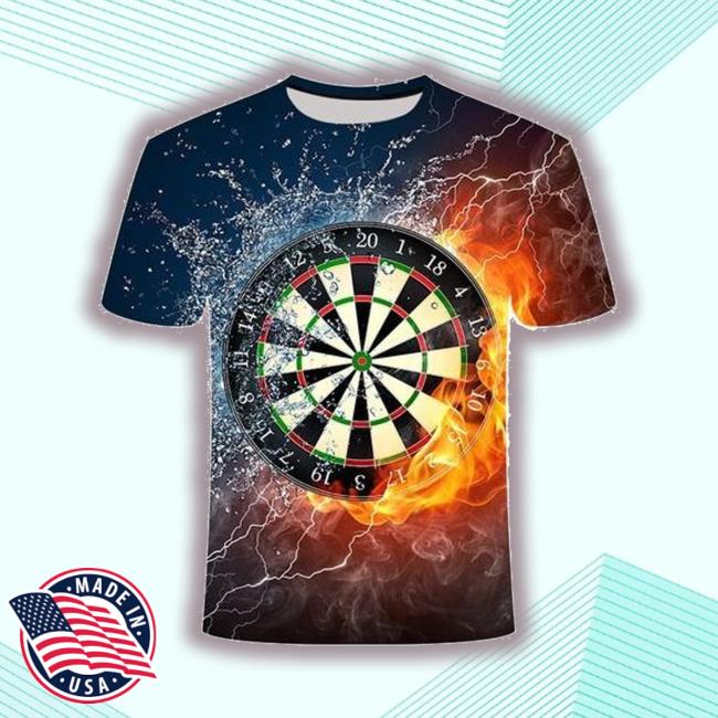 Fashion Summer Best 3D T Shirt Dart Board T Shirt Dart Throwing Game Graphic Shirts