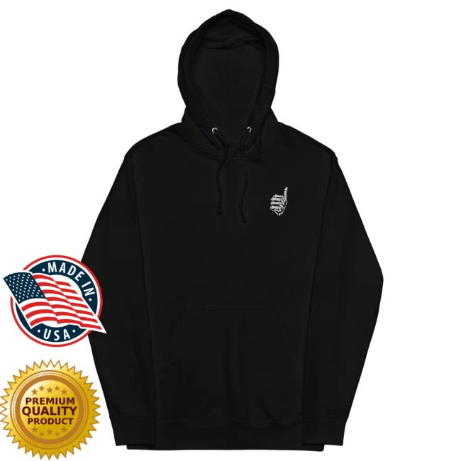 Official The Wondery Shop Mr Ballen Merch Mrballen Skeleton Thumb Hooded Sweatshirt