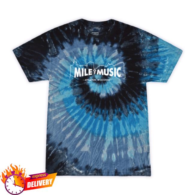 Official Mile Of Music Festival Merch Store Classic Dark Tie-Dye Hoodie Sweatshirt Mileofmusic Shop