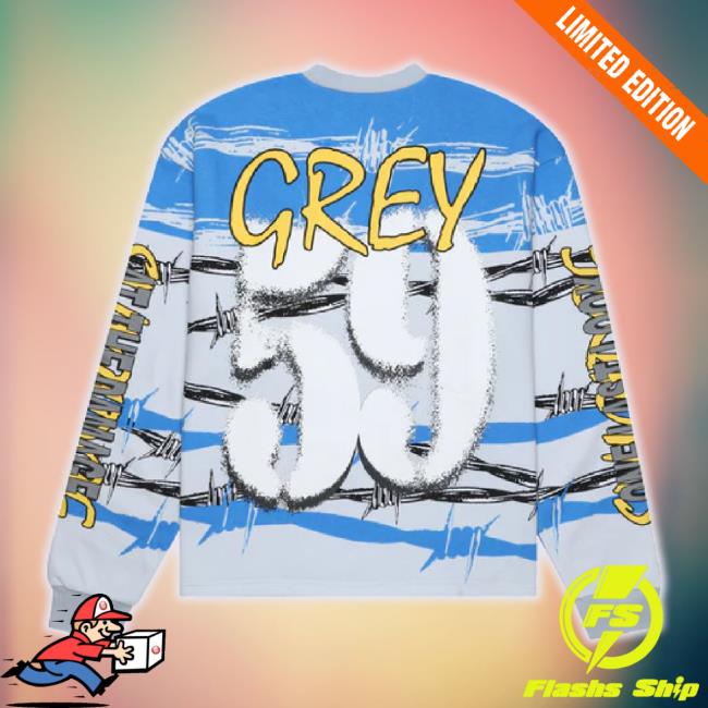 Official G59 Throttle Sweater (Blue/Yellow) G59recordsmerchandise Shop