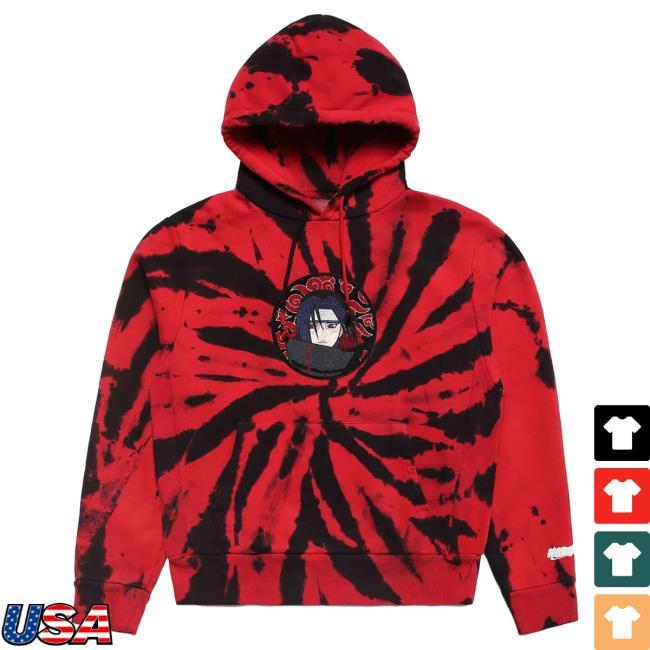 Official Hypland Clothing Merch Store Hypland Shippuden Itachi Hood (Red Tie Dye)