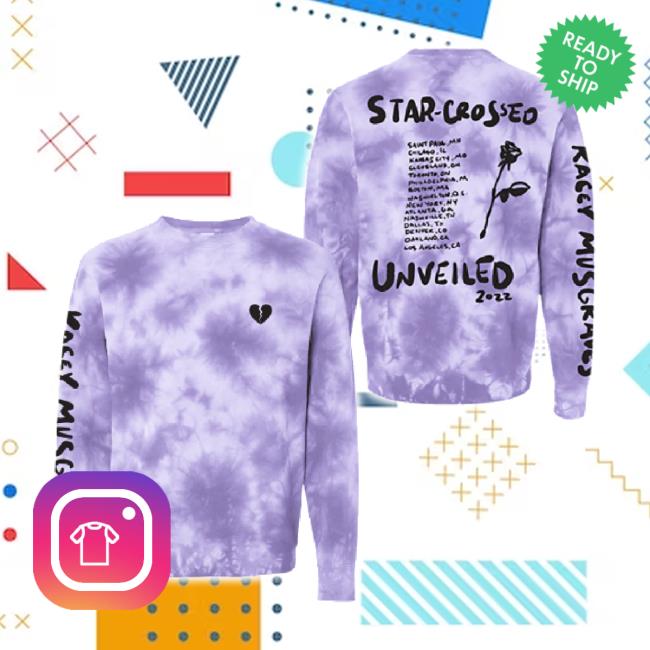 Original Kacey Musgraves Merch Store Star-Crossed: Unveiled Tie-Dyed Tour Sweater Kaceymusgraves Shop