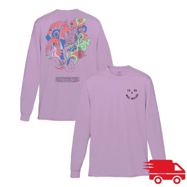 Original Mac Millers Website Merch Store Faces Smile Purple Sweater Macmillerswebsite Shop