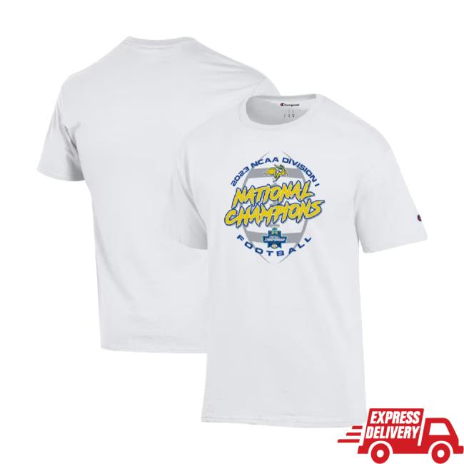 Official Men's Champion White South Dakota State Jackrabbits 2023 Fcs Football National Champions Locker Room Hoodie
