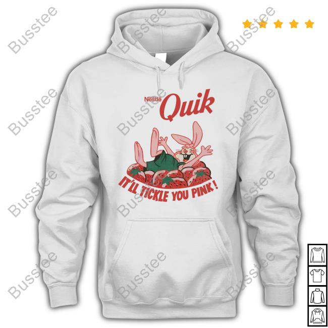 Tshirtmuseum Quik It'll Tickle You Pink Hoodie
