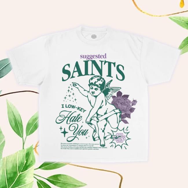 Official Suggested Saints Merch Store Ss Angel Saint - White Unisex Sweatshirt Suggestedsaints Shop