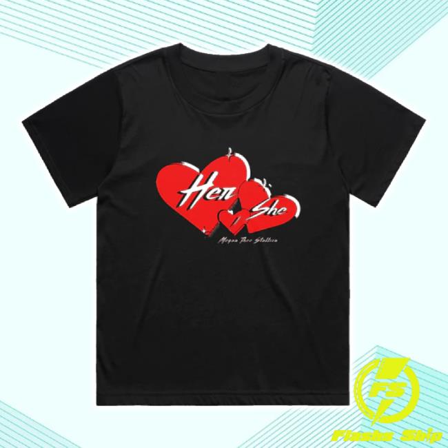 Trending Megan Thee Stallion Merch Store Her/She Hearts Hoodie Megantheestallion Shop