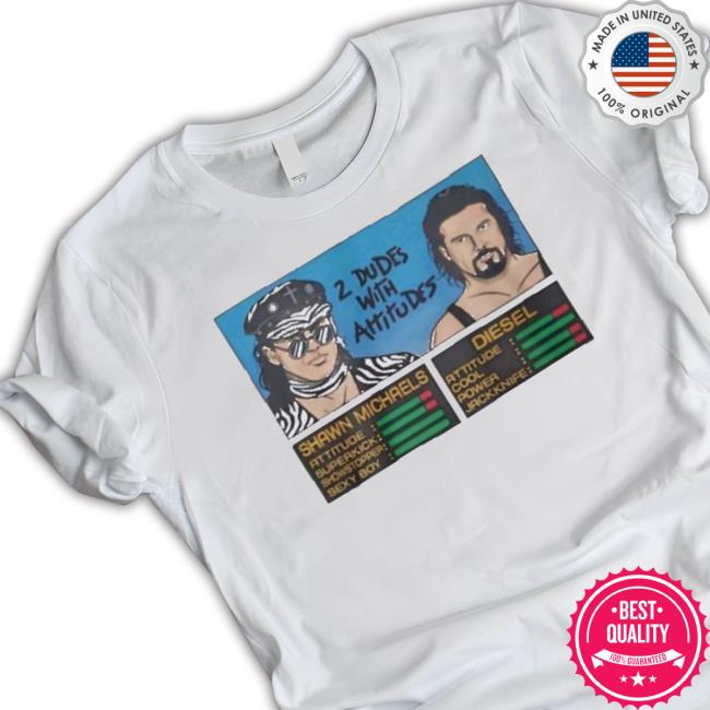 Trending Wwe Slam 2 Dudes With Attitudes Shawn Michaels Vs Diesel TankTop Trending Wwe Slam 2 Dudes With Attitudes Shawn Michaels Vs Diesel Tee