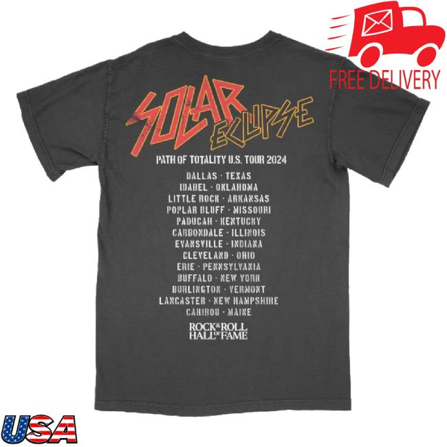 Trending Rock Hall Merch Store Rock Hall X Cleveland Clothing Company - Eclipse World Tour Hoodie Sweatshirt Rockhall Shop