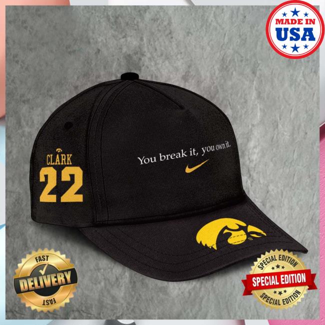 Trending Caitlin Clark Iowa Hawkeyes Nike Record Breaking You Break It You Own It Unisex Cap Snapback Hat