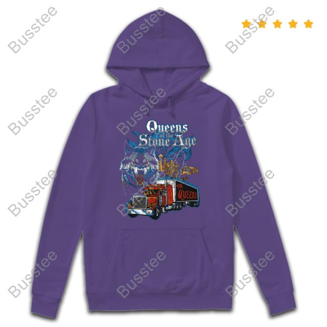 Qotsa Classics Truck Hooded Sweatshirt Qotsa Merch Qotsa Classics Truck Long Sleeve T Shirt