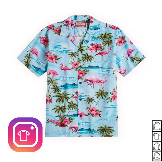 Hawaiian Pretty Flamingo Blue t-shirt, hoodie, tank top, sweater and long sleeve t-shirt