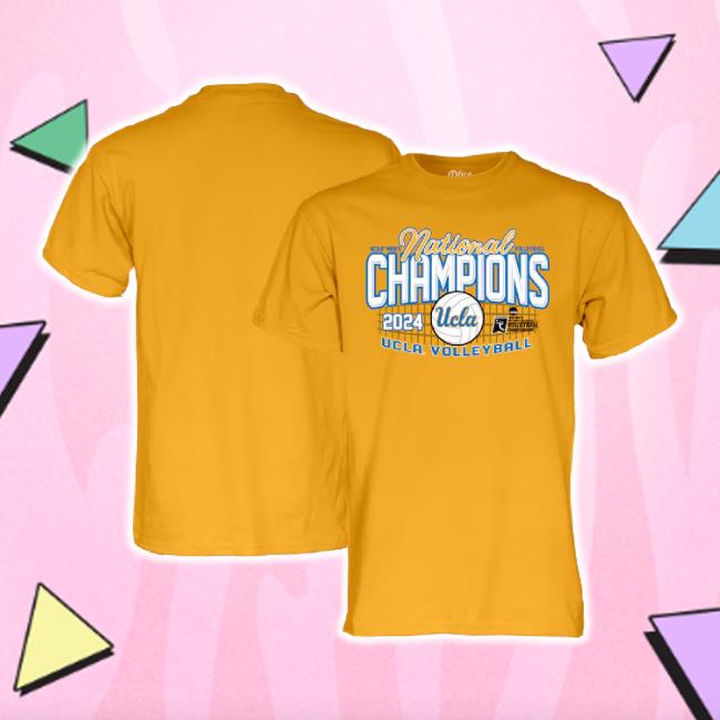 Official Blue 84 Gold Ucla Bruins 2024 Ncaa Men's Volleyball National Champions T-Shirt