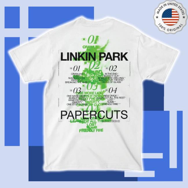 Official Papercuts Shadow White T-Shirt Linkin Park Shop