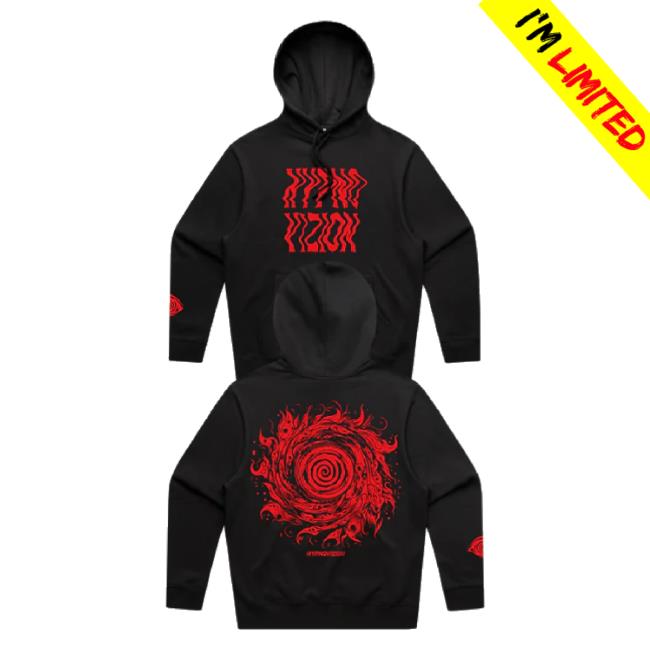 Original Hypnovizion Vortex Flocked Pullover Black Long Sleeve T Shirt Rezz Official Shop