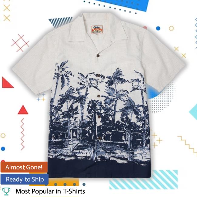 Olderbest Merch Coconut Palm Printed Aloha Shirt