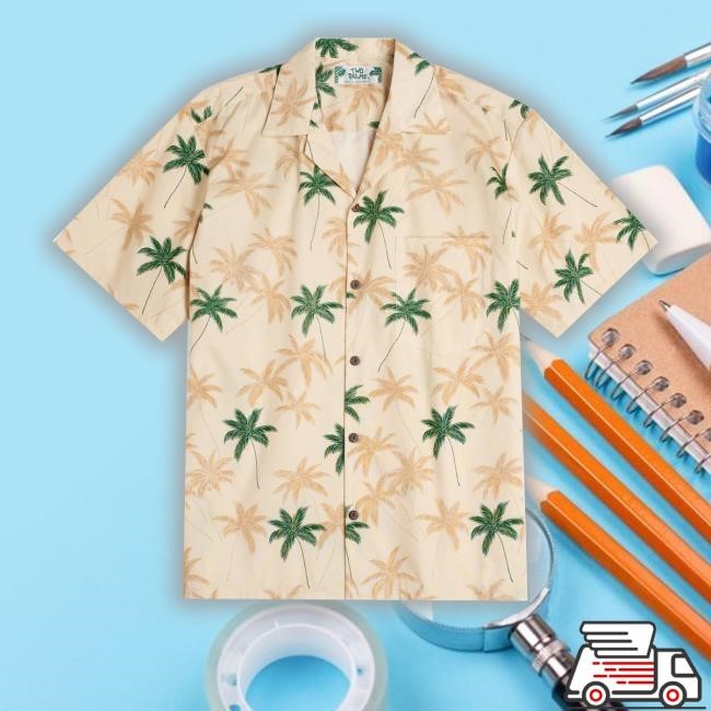 Hawaiianshirt Store New Palm Cream Hawaiian Tee