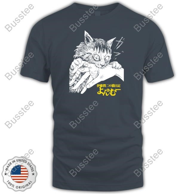 Junji Ito's Cat Diary Yon & Mu Cat Bite New Shirt Zade Wearing