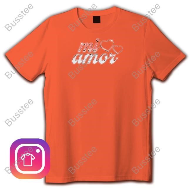 Anitta Press Mi Amor Text Tee Shirt