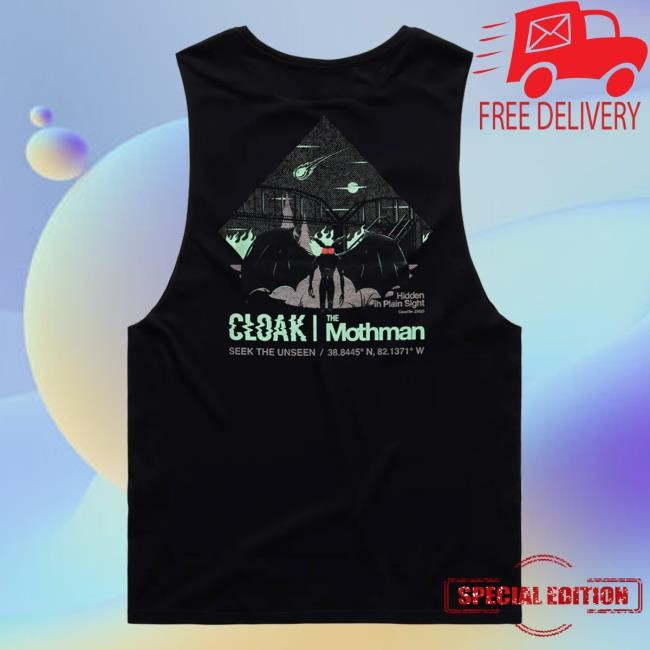 Cloak Cc Mothman Muscle T Shirts Cloak Brand Merch Store Cloak Cc Mothman Muscle Tank Top Cloak Brand Merch Store