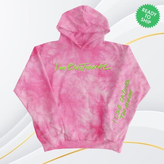 I Am Anne Marie Merch I'm Emotional Tie Dye Hoodie Pink