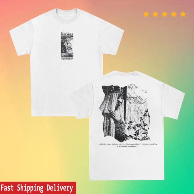 Purenoise Merch Shop Ben Quad Album White T Shirt Purenoise Merch Shop Ben Quad Album White T Shirt