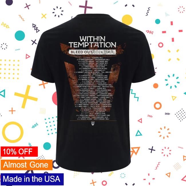 Within Temptation Merch Store Ritual Tour Hooded Sweatshirt