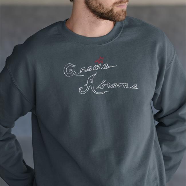 Gracie Abrams Merch Gracie Abrams Stitch Hoodie Navy
