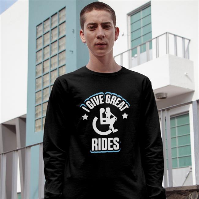 Wheelchair With Stripper I Give Great Rides Shirt Ricky Berwick