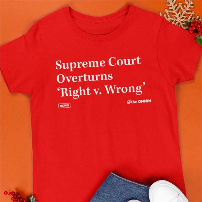 'Right V. Wrong' Headline Shirt