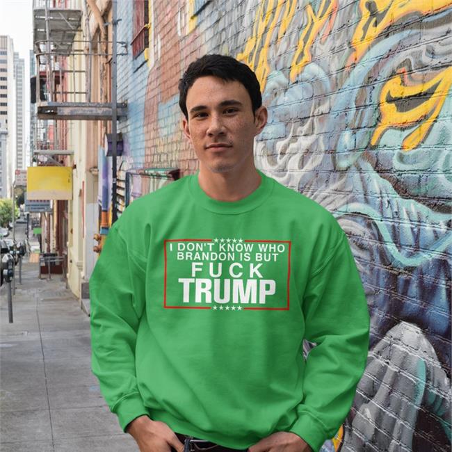 Angie’S 3Rd Account I Don't Know Who Brandon Is But Fuck Trump Tee Shirts Blue
