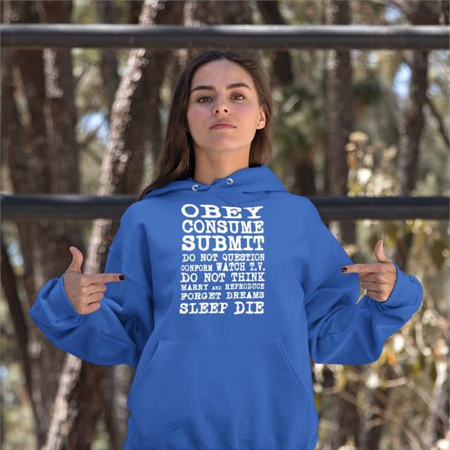 Poorly Translated Shirts Obey Consume Submit Shirts Black