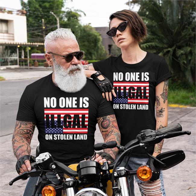 Native American No One Is Illegal On Stolen Land Shirt Onebuyclick Merch