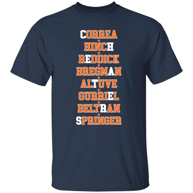 Correa Hinch Reddick Bregman Altuve Gurriel Beltran Springer Shirt Julio Urías