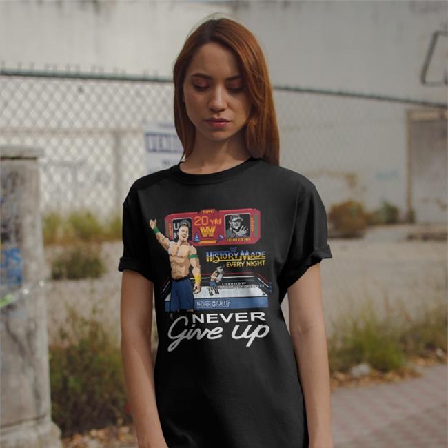 John Cena 20 Years Never Give Up Authentic Hoodie