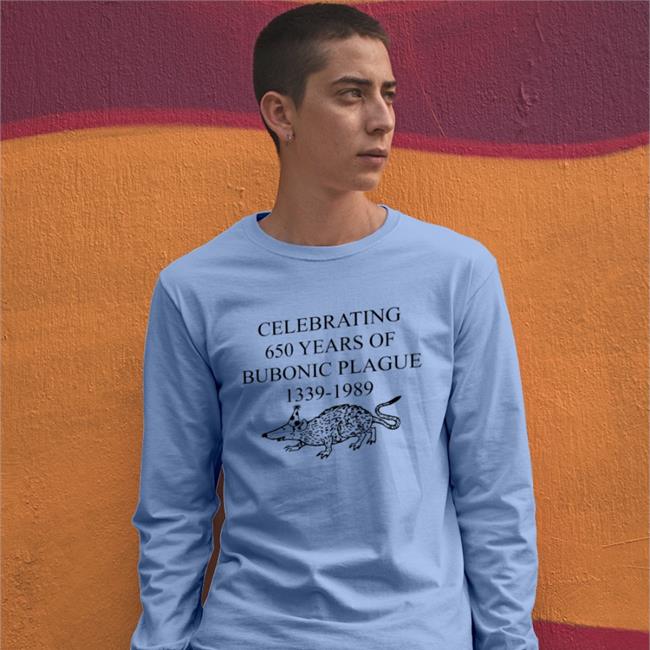 Weird Thrift Store Shirts Celebrating 650 Years Of Bubonic Plague 1339-1989 T Shirt Strangethrift