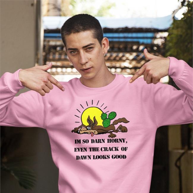 Shirts That Go Hard I'm So Darn Horny Even The Crack Of Dawn Looks Good Shirts