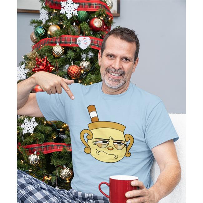 The Cuphead Show Super Extra Comfy Character T Shirt Light Blue Iam8bit Merch