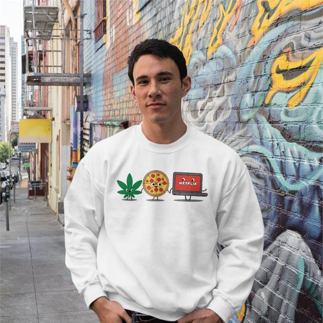 Stonerchill Weed Pizza Netflix Tee Shirts
