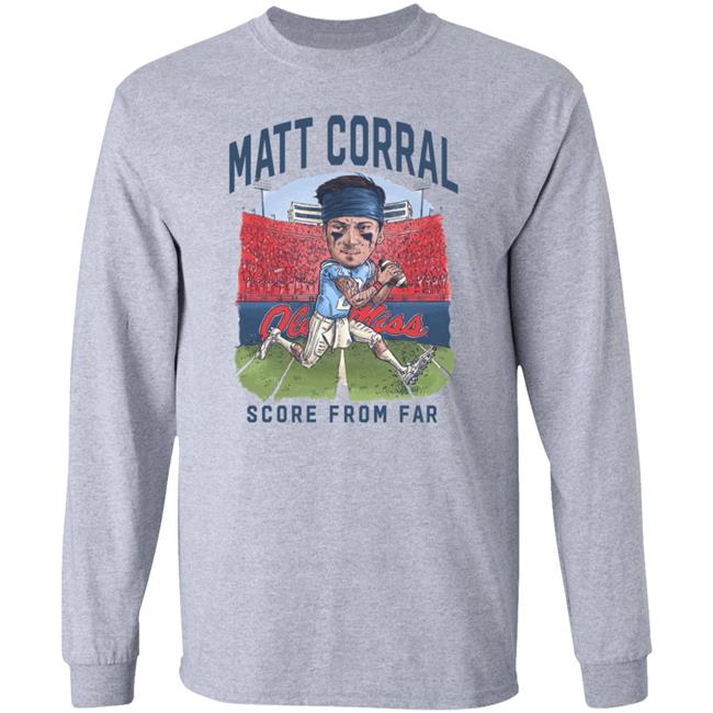 Matt Corral Score From Far Shirt B Unlimited Merch Matt Corral Caricature Shirt