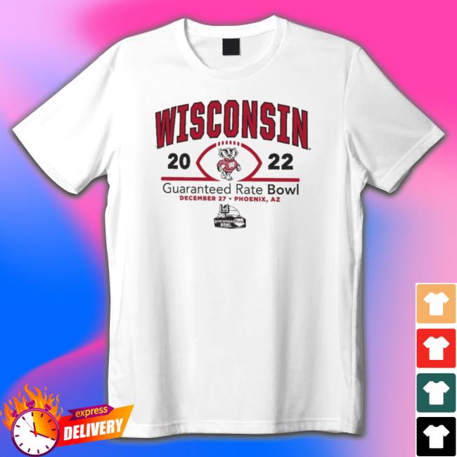 Guaranteed Rate Bowl 2022 Wisconsin Badgers Logo Long Sleeve Shirt Guaranteed Rate Bowl 2022 Wisconsin Badgers Logo Sweatshirts