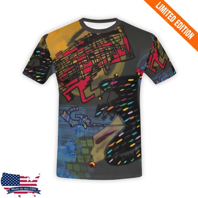 Men's Digital Art Black Red Short Long Sleeve T Shirt