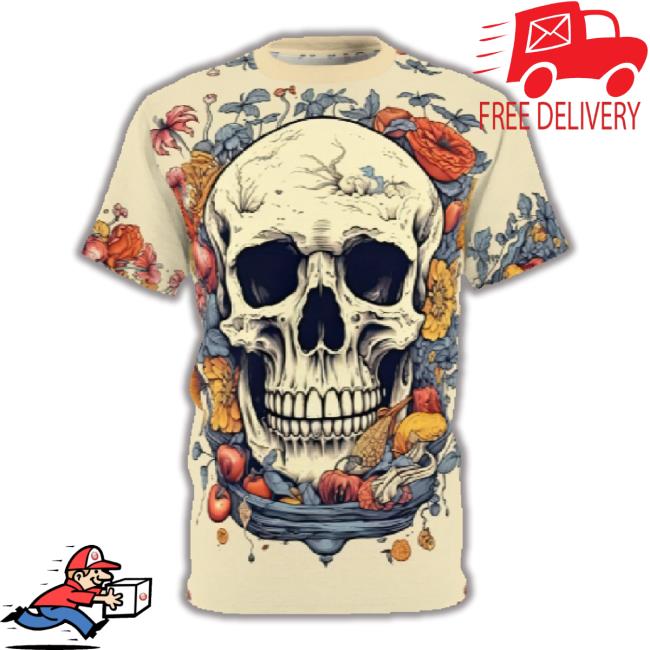 Fall Skull 3D T-Shirt, Costume Halloween Cosplay 3D T-Shirt, Halloween Costume For Family Group Sweatshirt