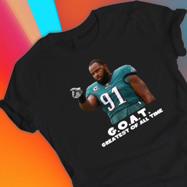 Original Fletcher Cox Greatest Of All Time Goat Philadelphia Football Tee Shirt
