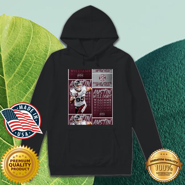 Austin Williams Mississippi State Bulldogs Sec Scholar Athlete Of The Year 2022 T-shirt