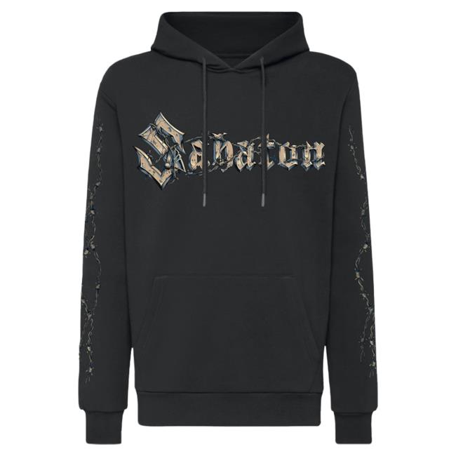 Official Sabaton Merch Store Sabaton Barbed Wire Pullover Hoodie Sabaton Shop